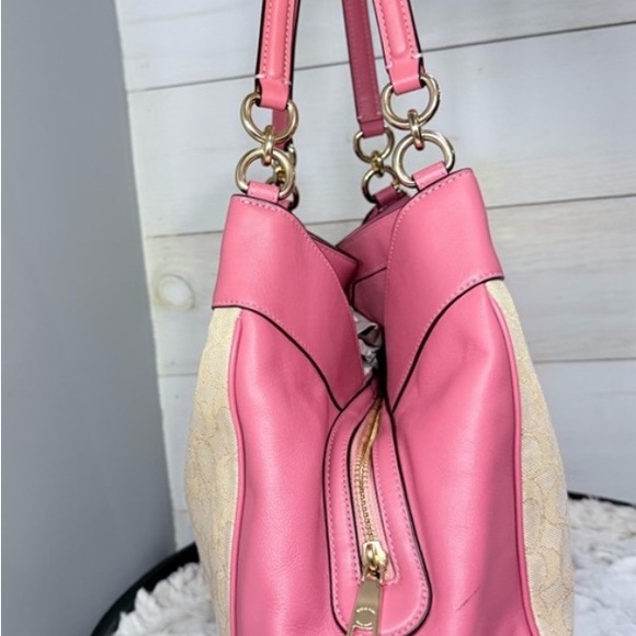 Coach Lexy Shoulder Bag In Signature Jacquard / Peony Pink - Picture 5 of 14